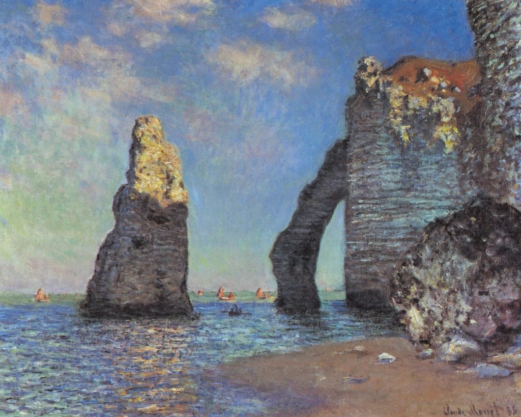 The rocky cliffs of Étretat by Monet arte artista mediajob.eu